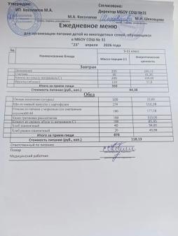Ежедневное меню